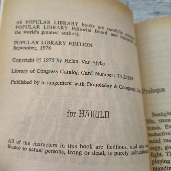 The Mixed Blessing by Helen‎ Van Slyke 1976 Vintage paperback Romance - Picture 4 of 13